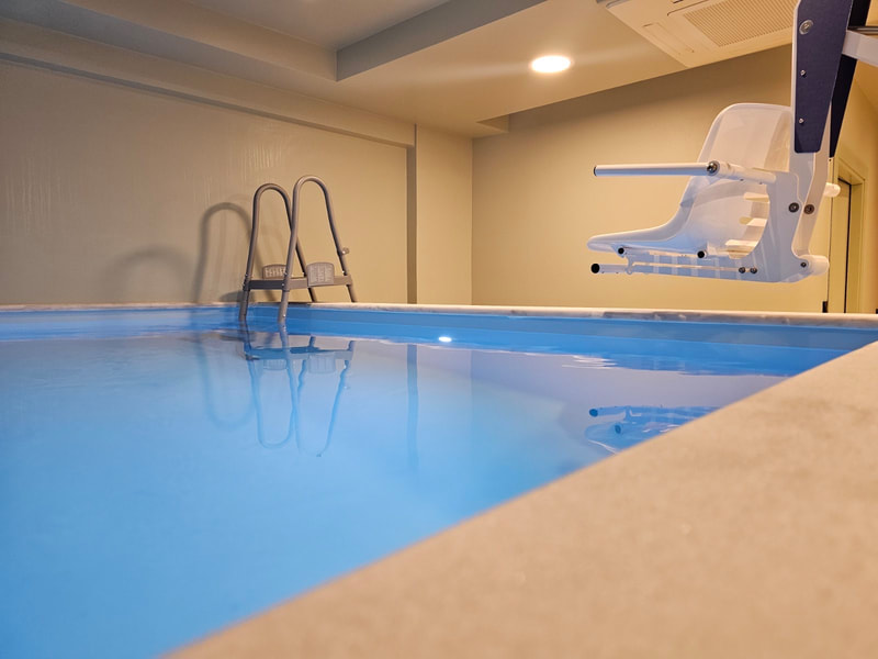 Hydrotherapy pool in a modern physiotherapy center